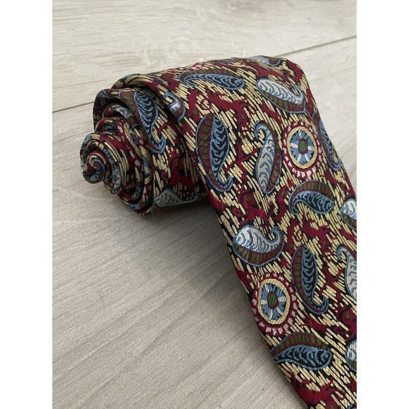 Brioni Mens Multicolor Floral Paisley dis. n C050005 Silk Tie 3.75" x 61.75" euc - Picture 3 of 6